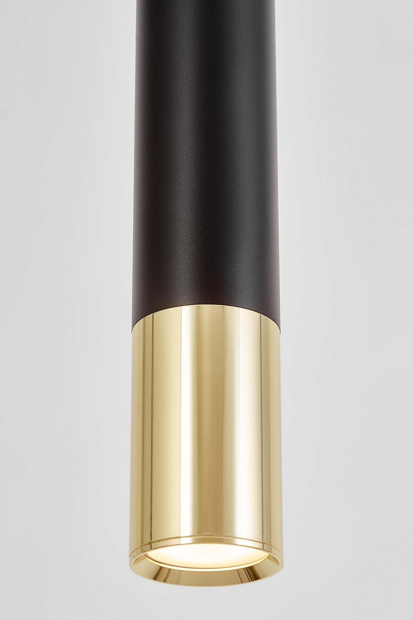 MODERN BLACK - GOLD TUBE PENDANT LAMP LINEO W1 - LuminaLux