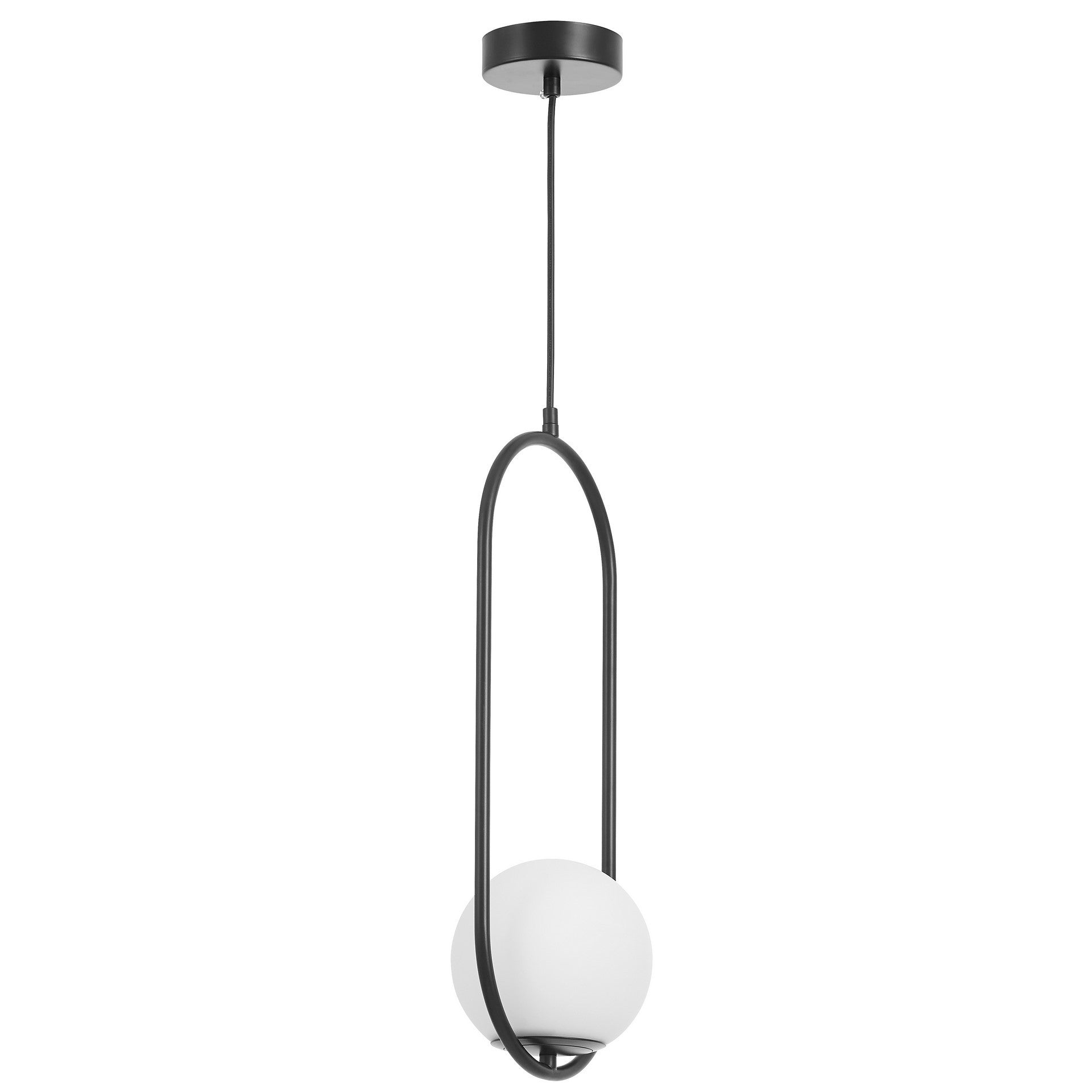 MODERN BLACK PENDANT LAMP VERO 1B - LuminaLux