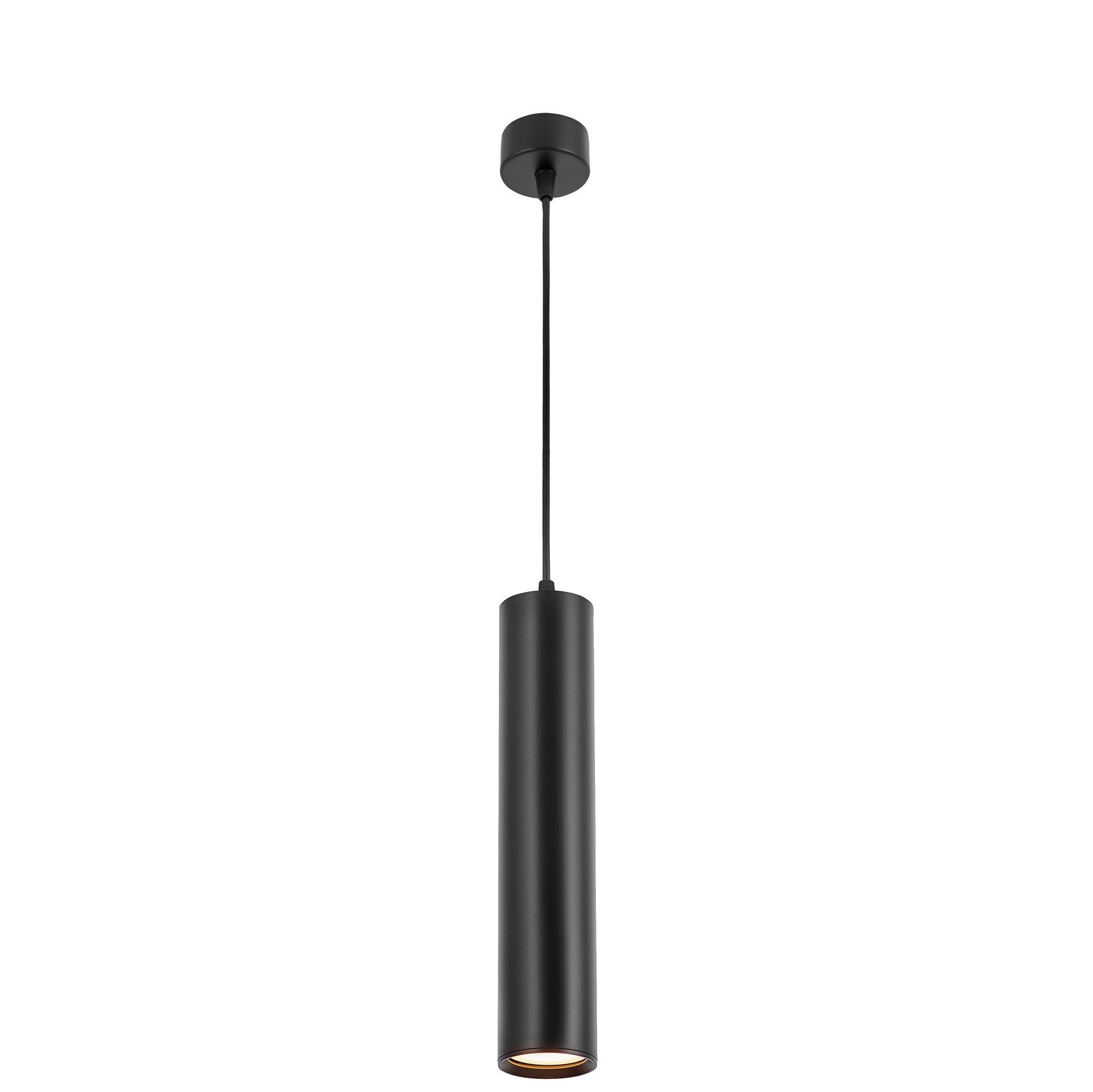 MODERN BLACK TUBE PENDANT LAMP LINEO W1 - LuminaLux