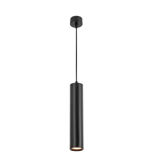 MODERN BLACK TUBE PENDANT LAMP LINEO W1 - LuminaLux