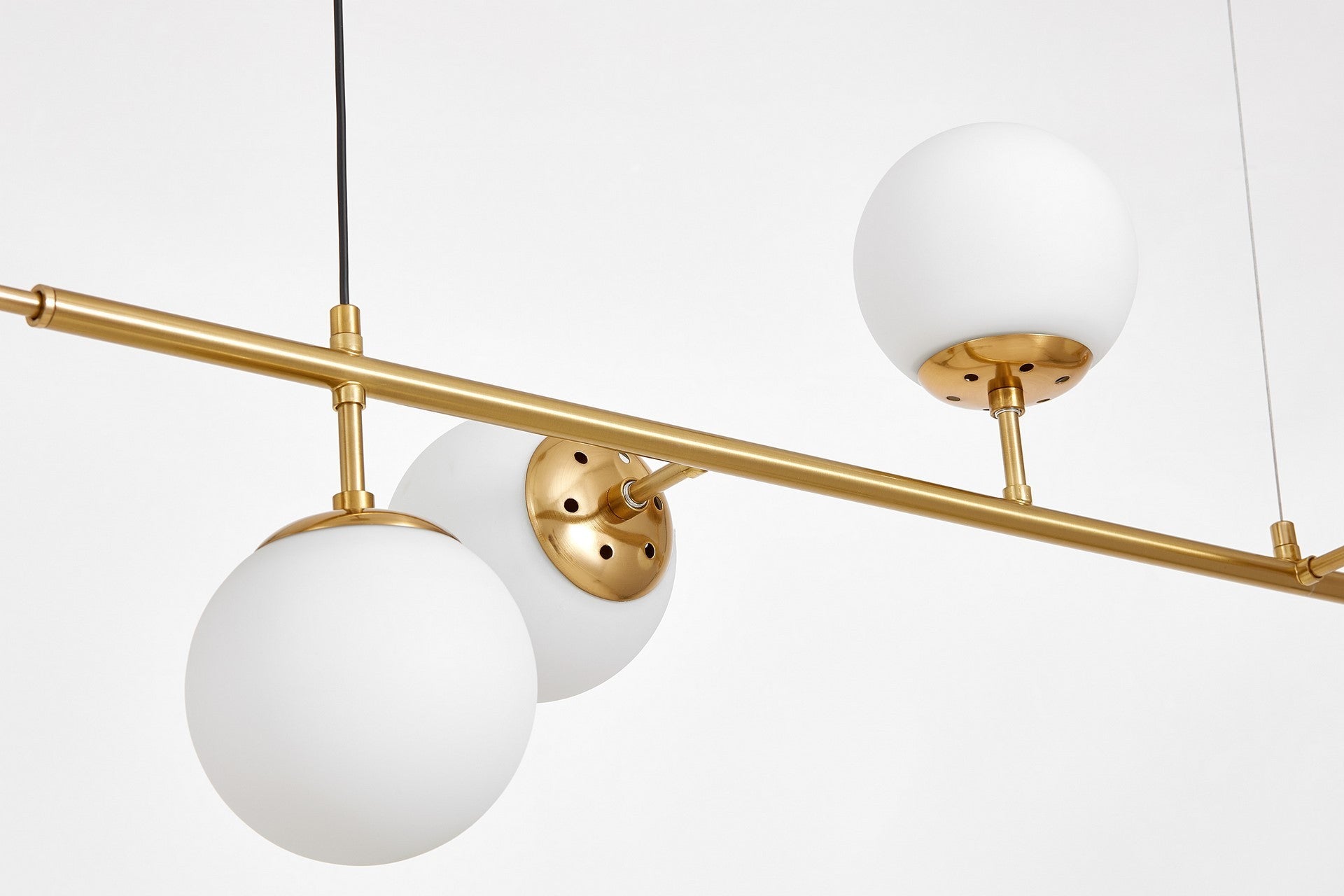 MODERN BRASS AND WHITE CEREDO W6 PENDANT LAMP - LuminaLux