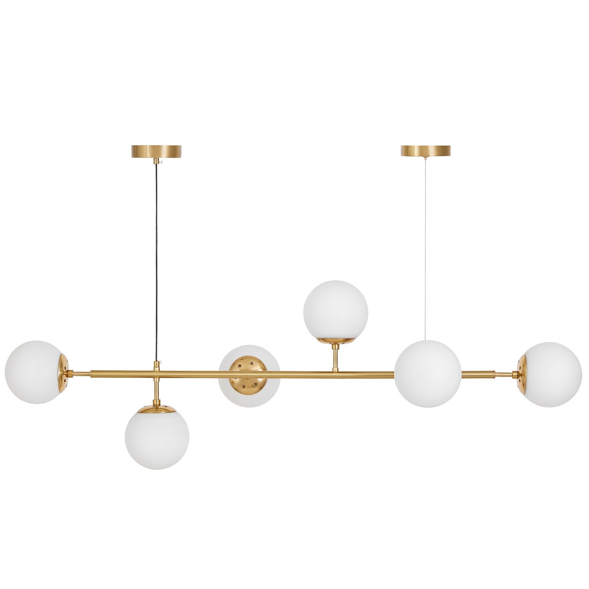 MODERN BRASS AND WHITE CEREDO W6 PENDANT LAMP - LuminaLux