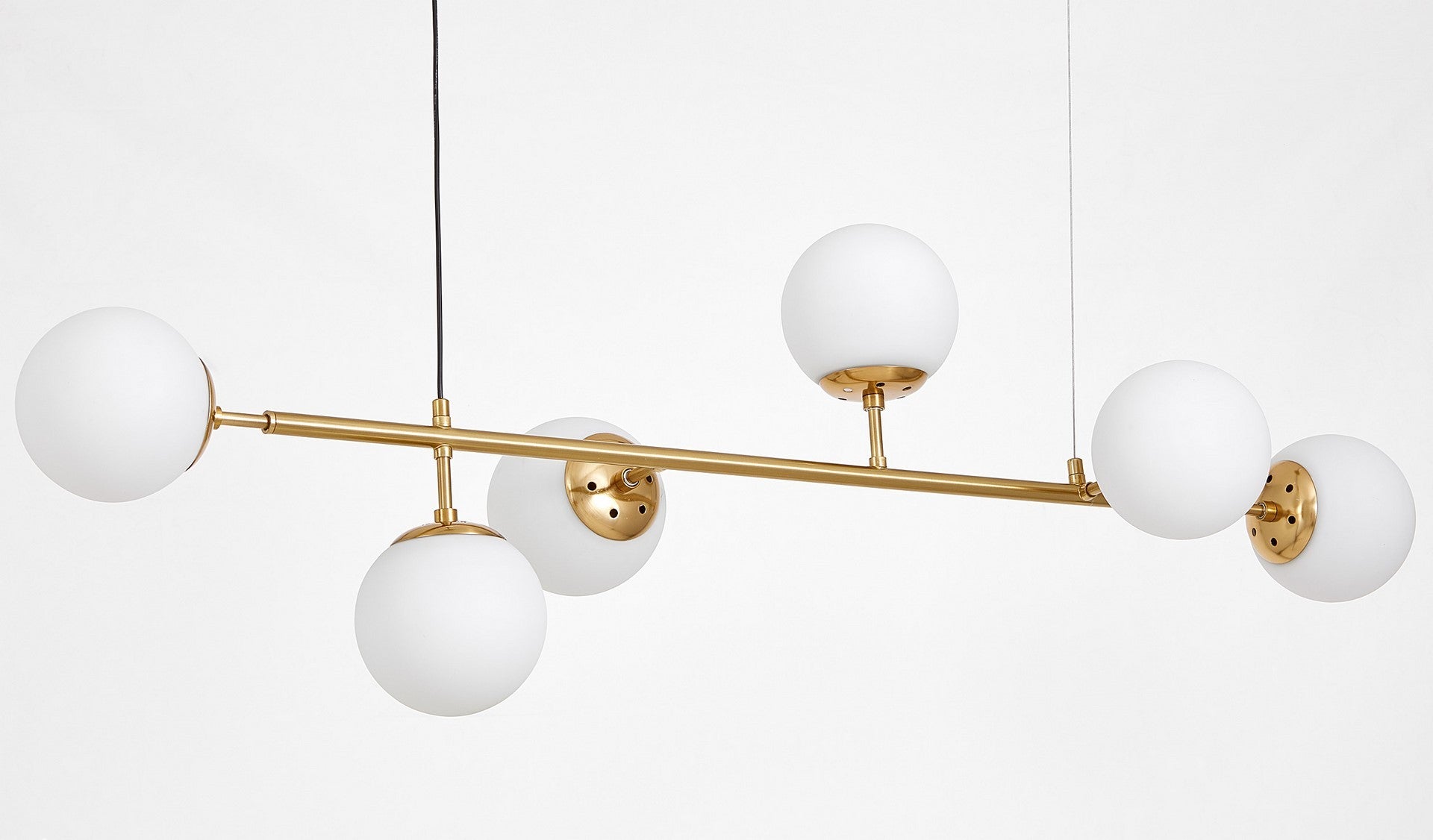 MODERN BRASS AND WHITE CEREDO W6 PENDANT LAMP - LuminaLux