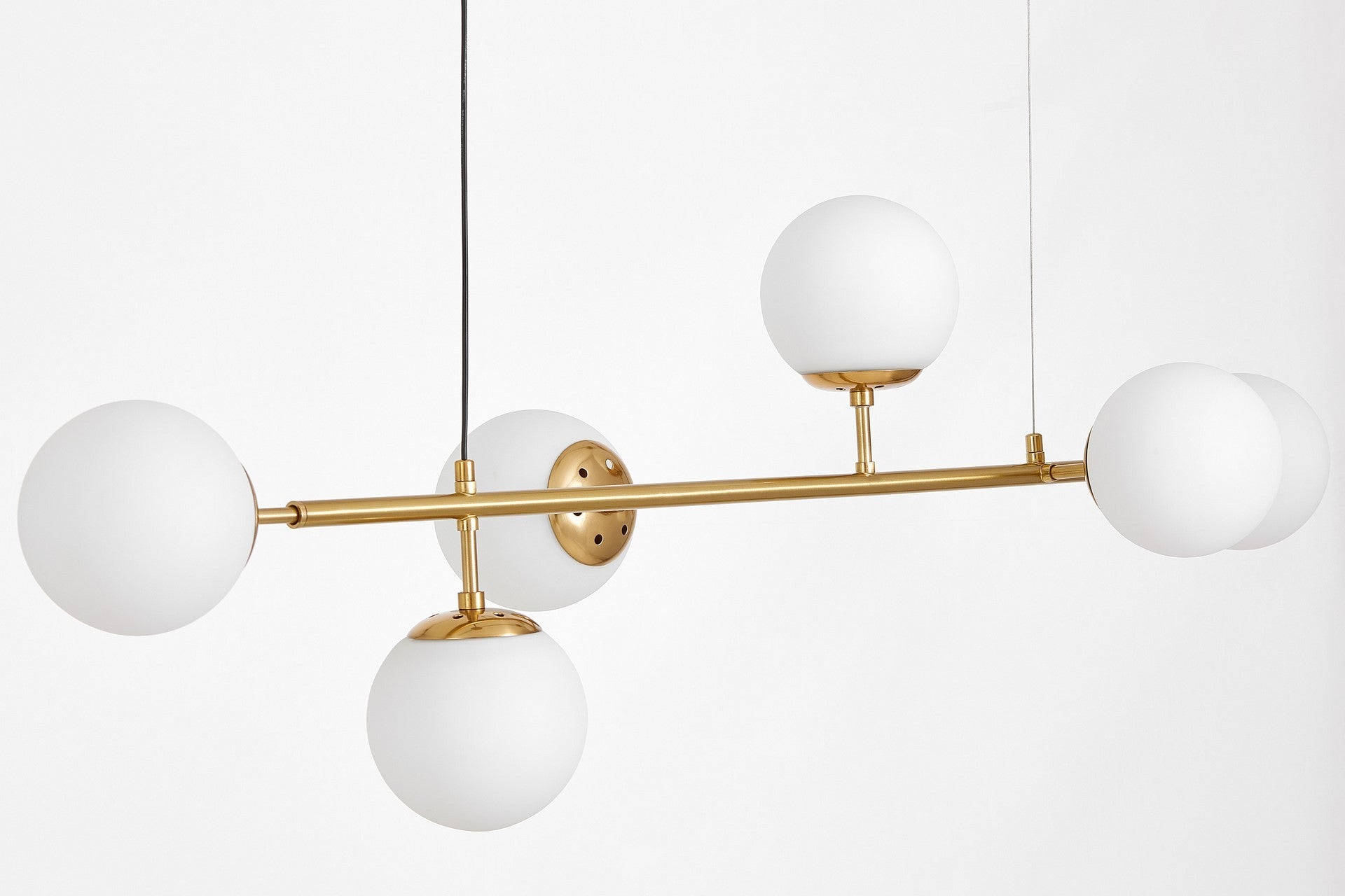 MODERN BRASS AND WHITE CEREDO W6 PENDANT LAMP - LuminaLux
