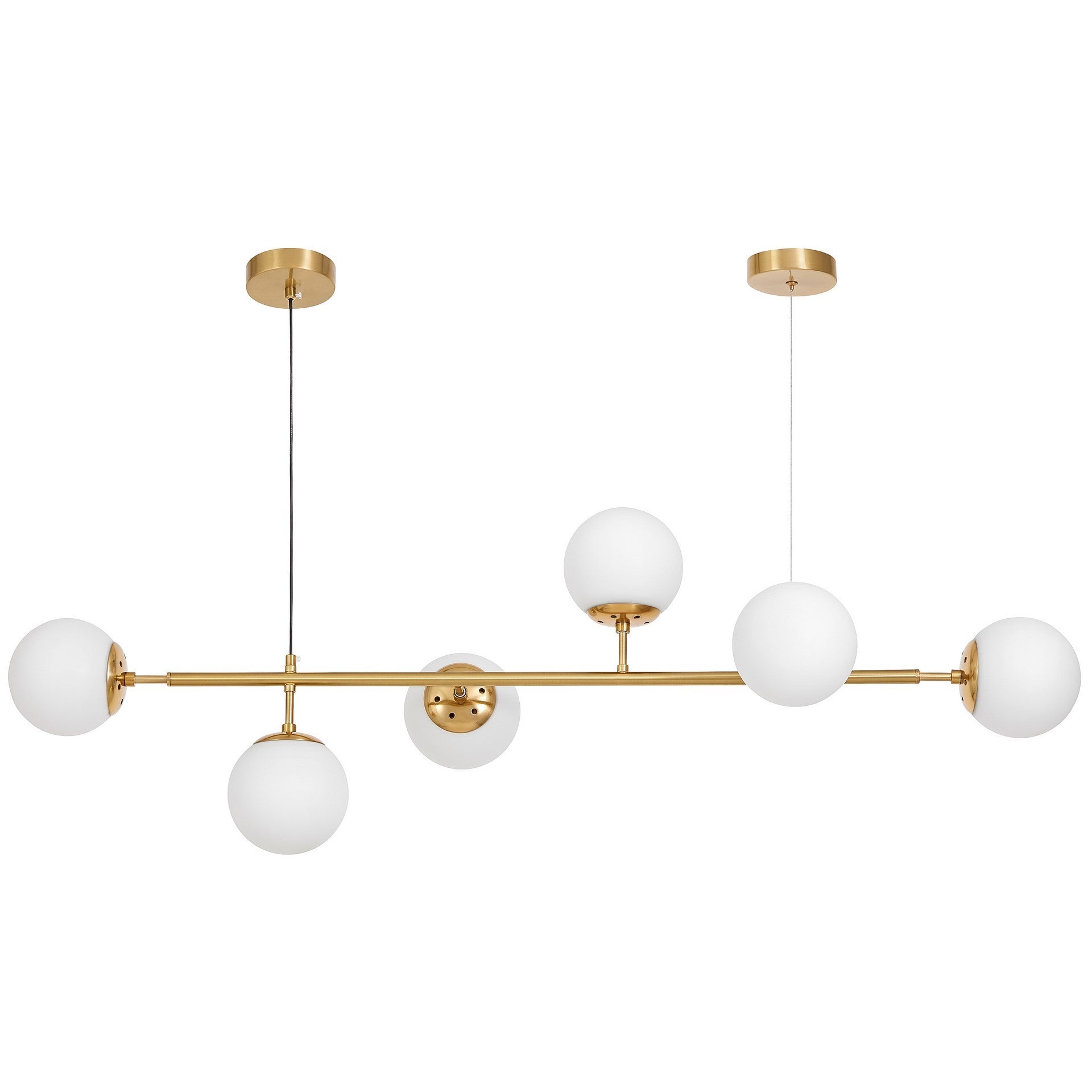 MODERN BRASS AND WHITE CEREDO W6 PENDANT LAMP - LuminaLux