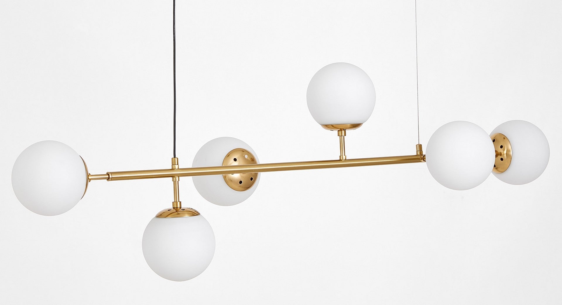 MODERN BRASS AND WHITE CEREDO W6 PENDANT LAMP - LuminaLux