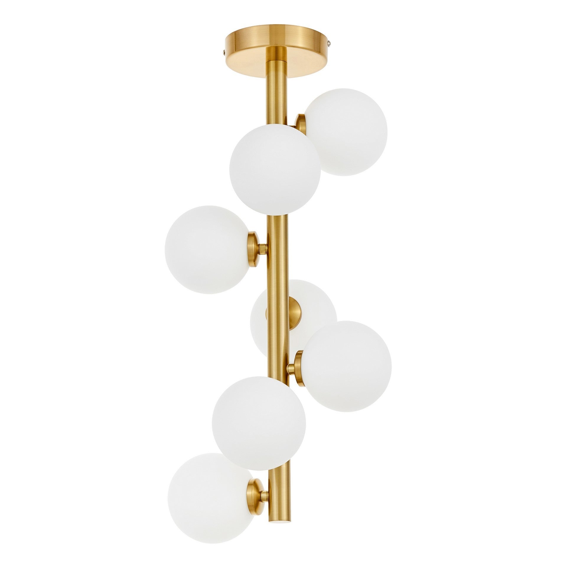 MODERN BRASS CEILING LAMP PETRICA W7 - LuminaLux