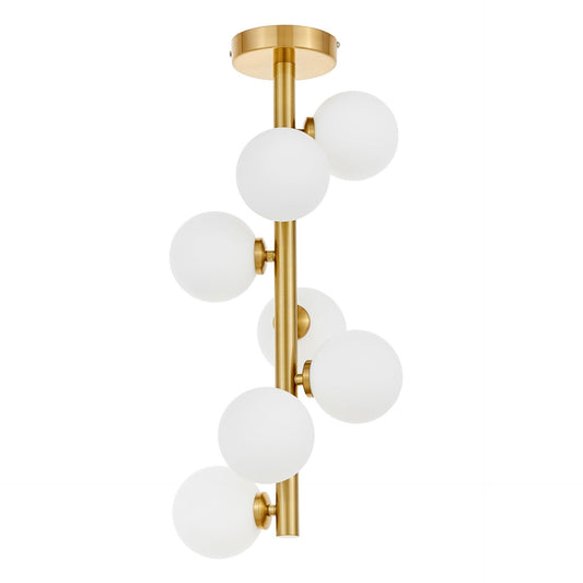 MODERN BRASS CEILING LAMP PETRICA W7 - LuminaLux