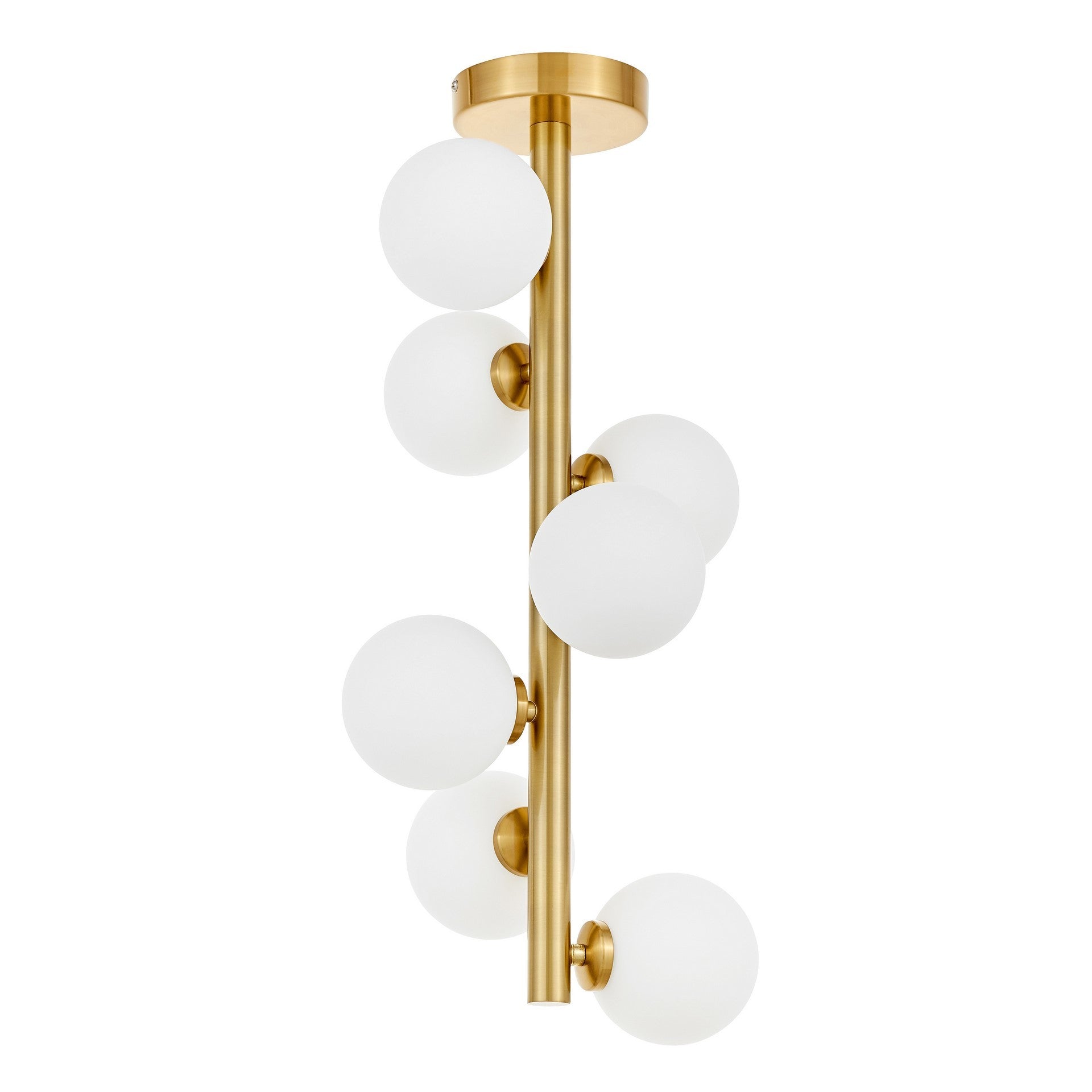 MODERN BRASS CEILING LAMP PETRICA W7 - LuminaLux