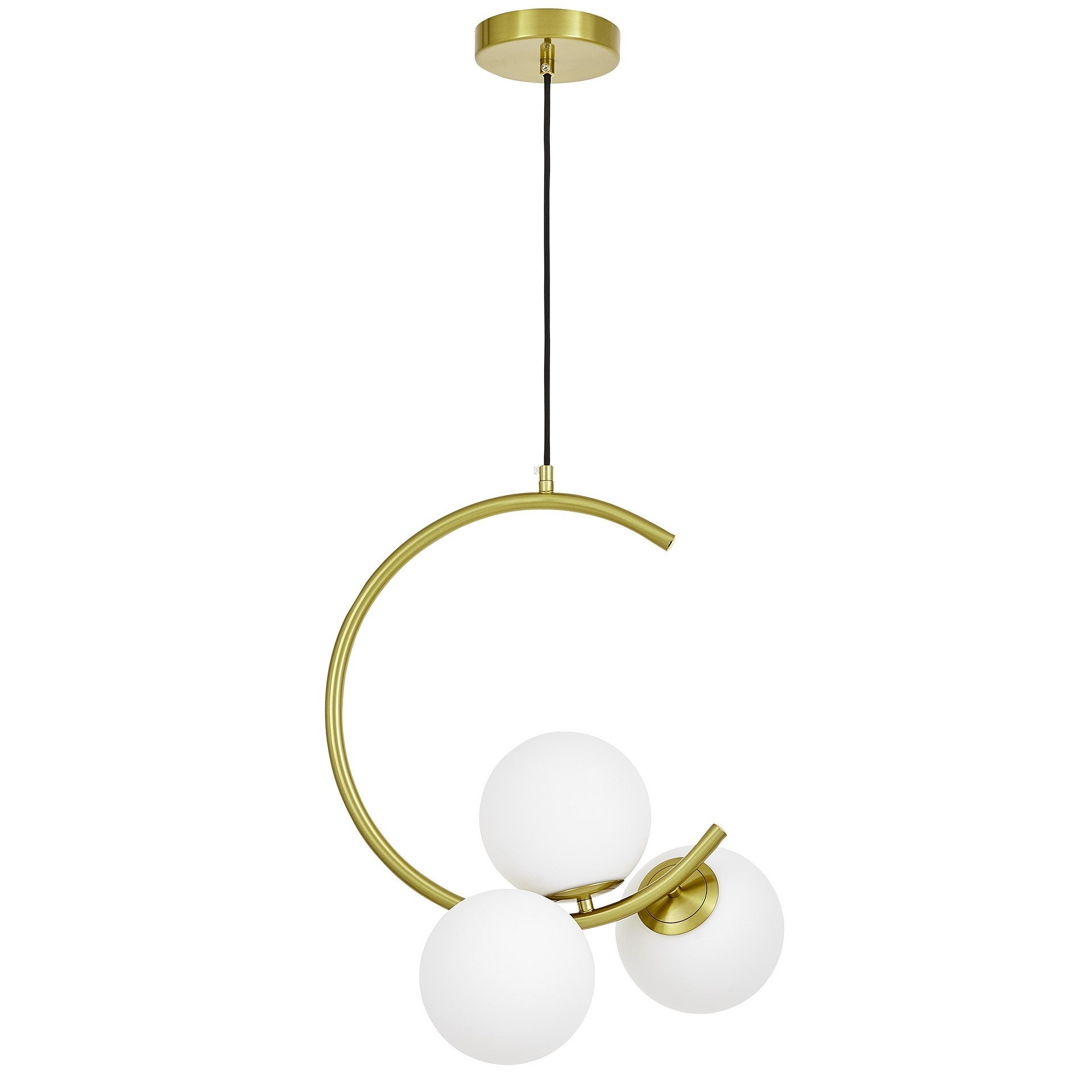 MODERN BRASS PENDANT LAMP BONIO W3 - LuminaLux