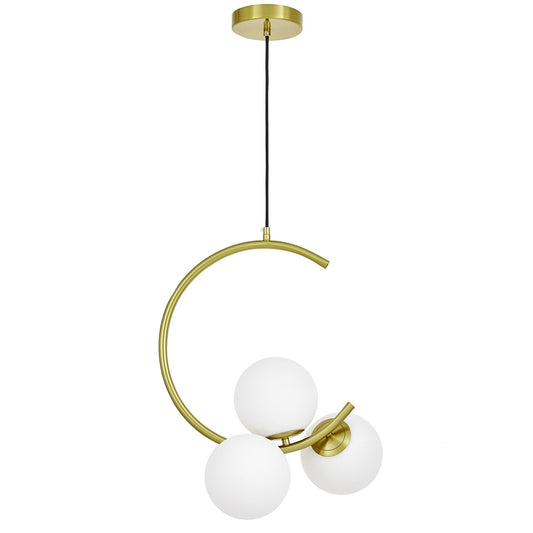 MODERN BRASS PENDANT LAMP BONIO W3 - LuminaLux
