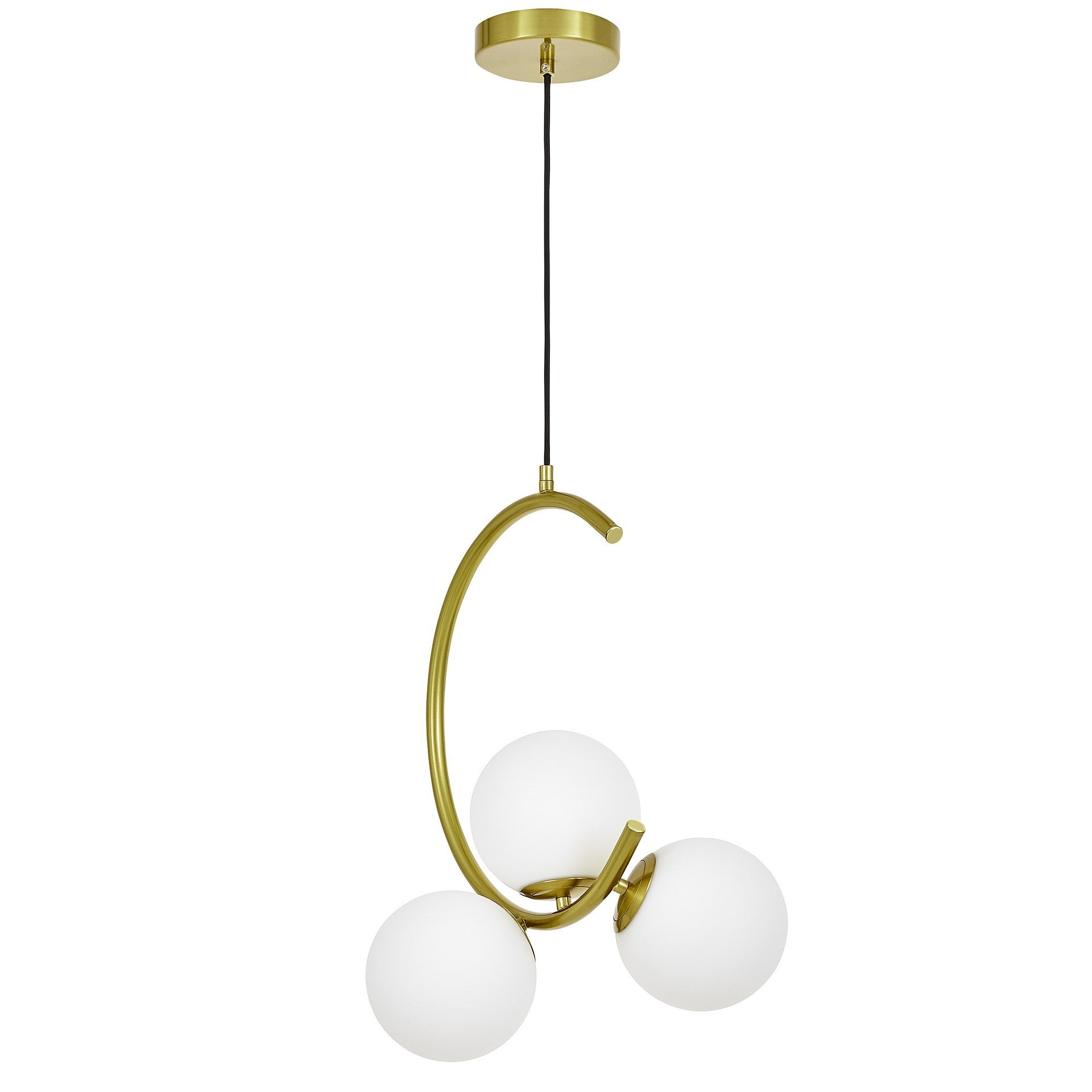 MODERN BRASS PENDANT LAMP BONIO W3 - LuminaLux