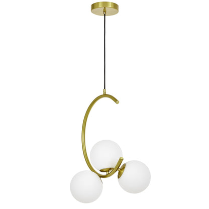 MODERN BRASS PENDANT LAMP BONIO W3 - LuminaLux