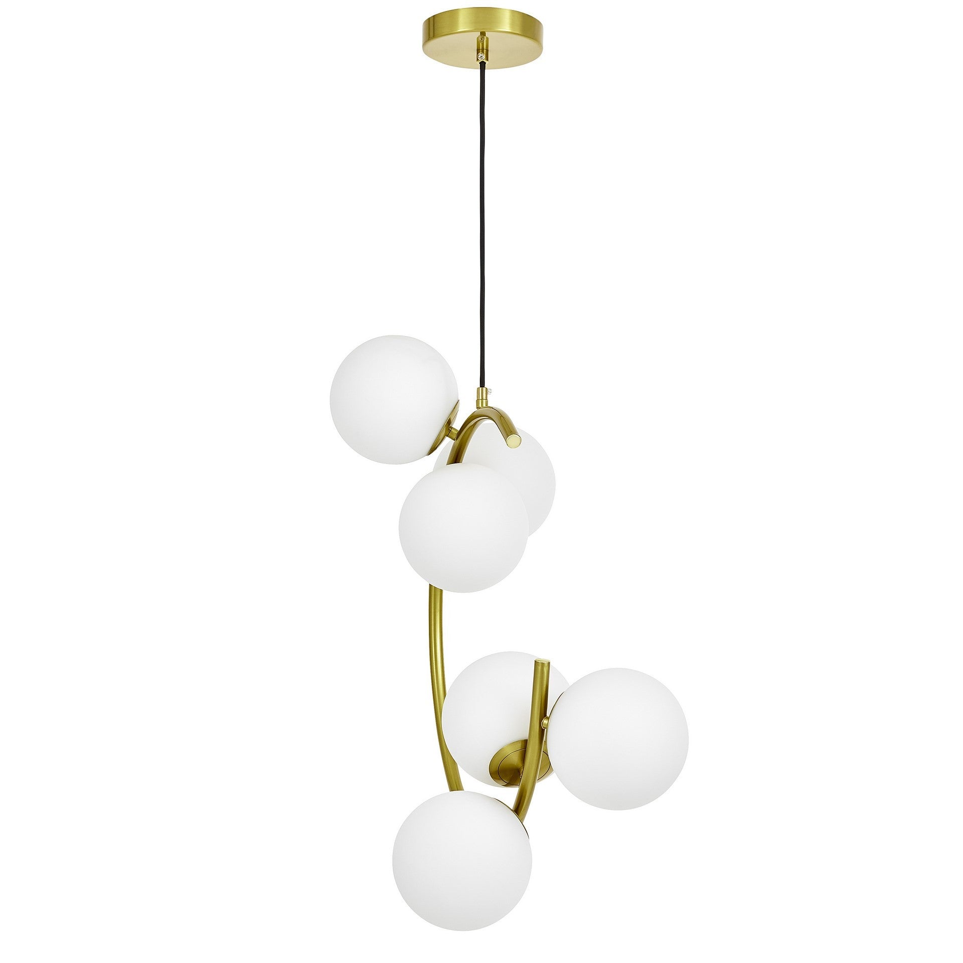 MODERN BRASS PENDANT LAMP BONIO W6 - LuminaLux