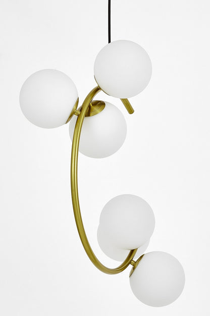 MODERN BRASS PENDANT LAMP BONIO W6 - LuminaLux