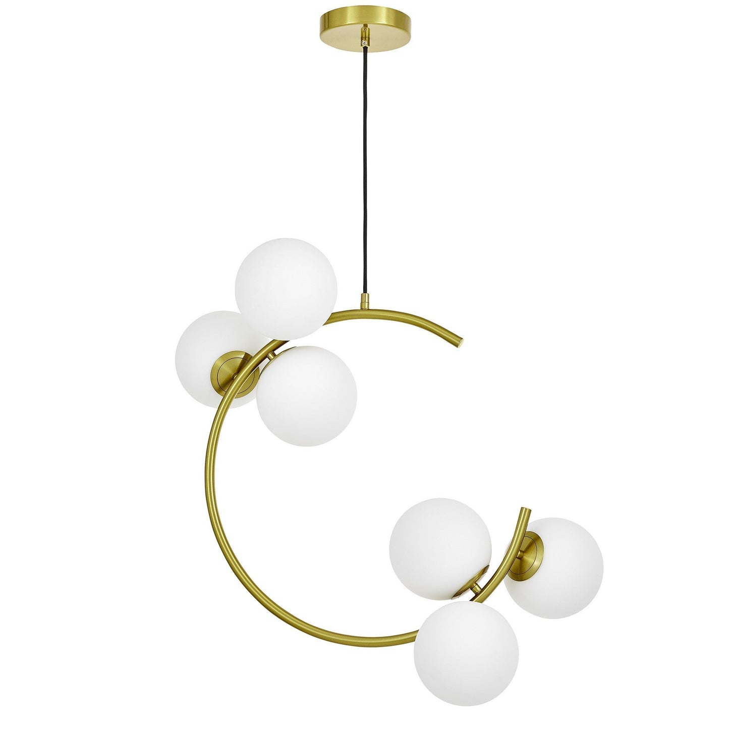 MODERN BRASS PENDANT LAMP BONIO W6 - LuminaLux