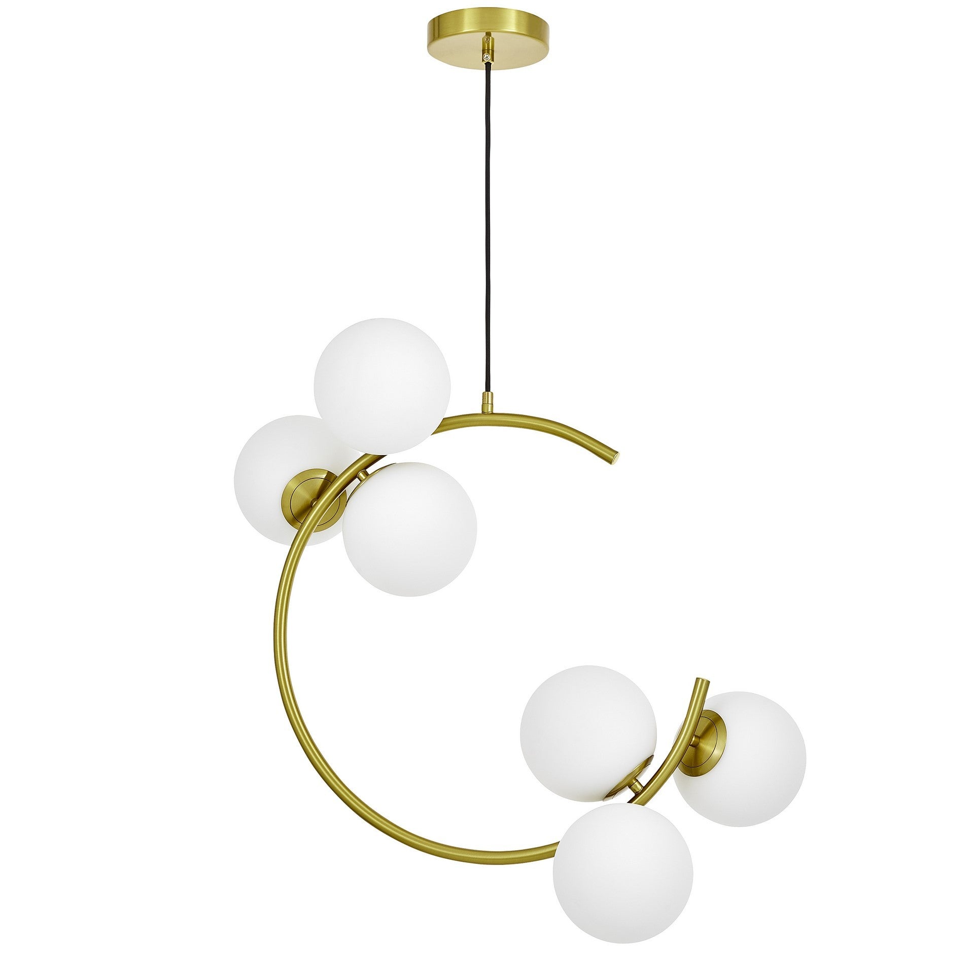 MODERN BRASS PENDANT LAMP BONIO W6 - LuminaLux