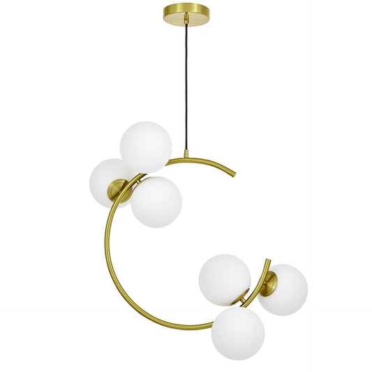 MODERN BRASS PENDANT LAMP BONIO W6 - LuminaLux