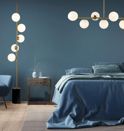 MODERN BRASS PENDANT LAMP FREDICA W7 - LuminaLux