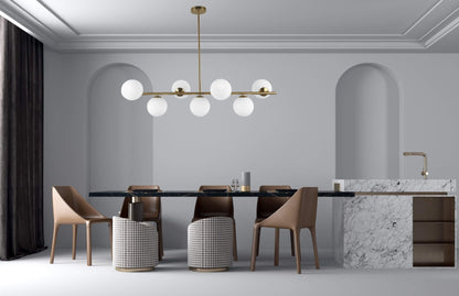 MODERN BRASS PENDANT LAMP FREDICA W7 - LuminaLux