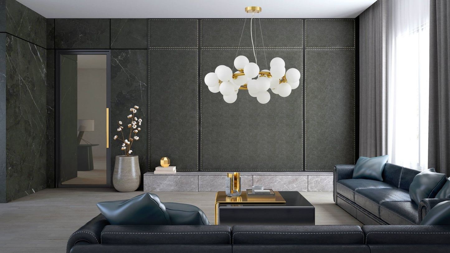 MODERN BRASS PENDANT LAMP MARSIAD W25 - LuminaLux