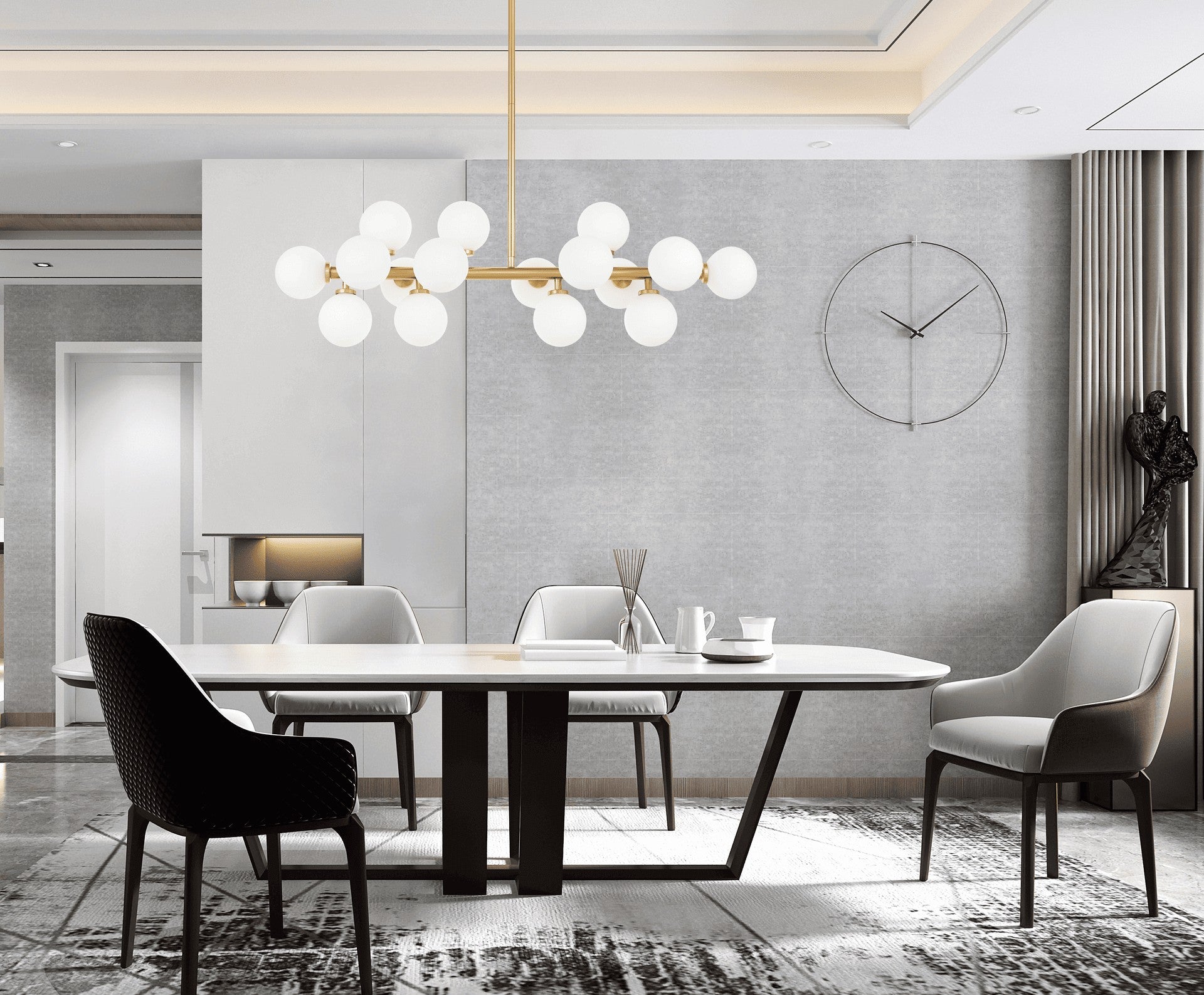 MODERN BRASS PENDANT LAMP PETRICA W16 - LuminaLux
