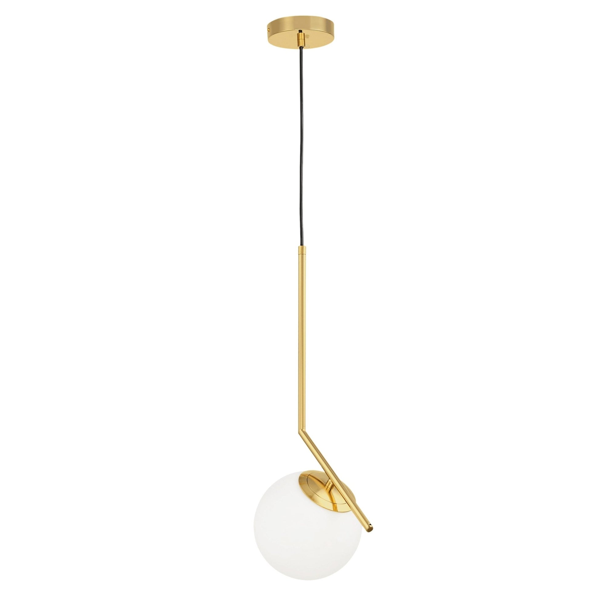 MODERN BRASS PENDANT LAMP SORENTO D15 - LuminaLux
