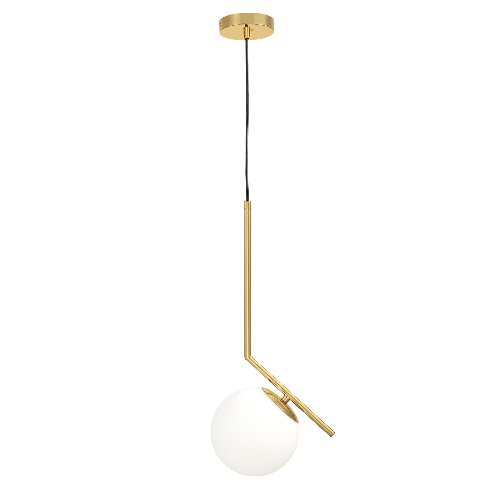 MODERN BRASS PENDANT LAMP SORENTO D15 - LuminaLux