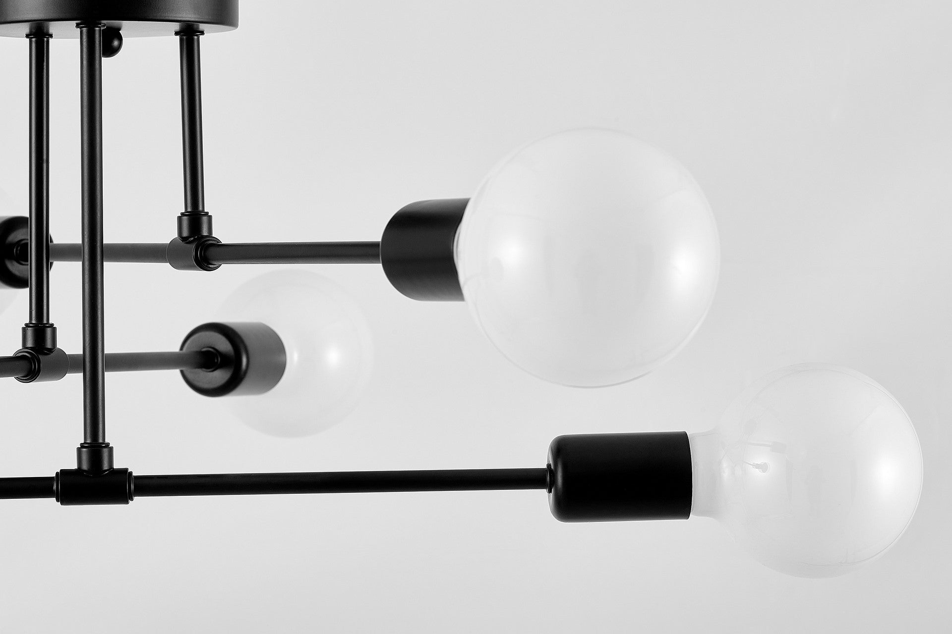 MODERN CEILING LAMP BLACK NOVA W6 - LuminaLux