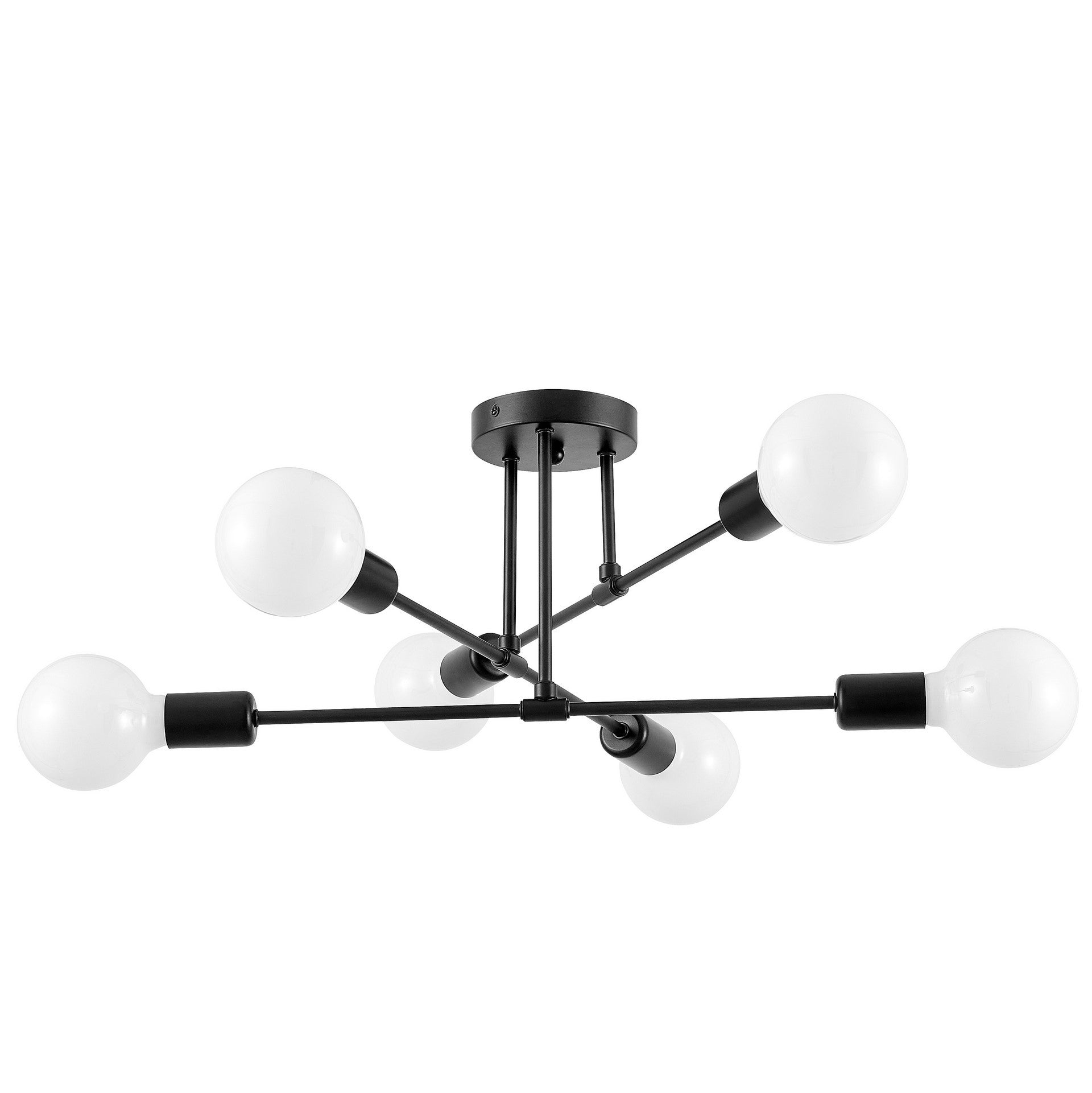 MODERN CEILING LAMP BLACK NOVA W6 - LuminaLux