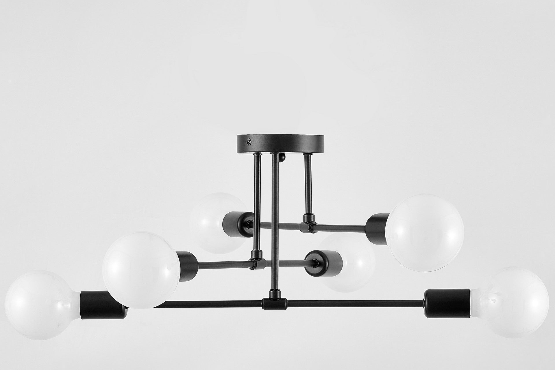 MODERN CEILING LAMP BLACK NOVA W6 - LuminaLux