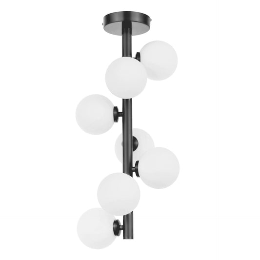 MODERN CEILING LAMP BLACK PETRICA W7 - LuminaLux