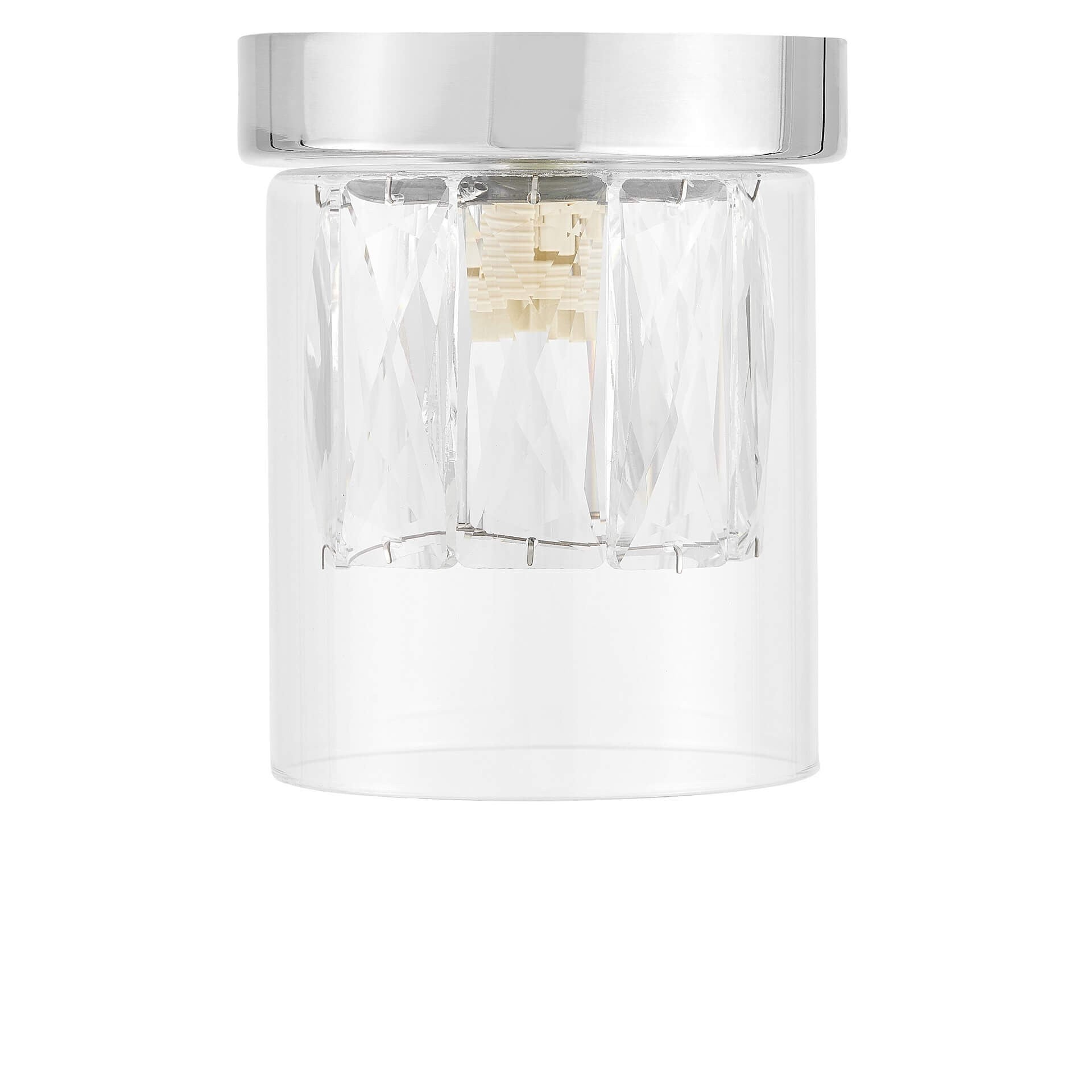MODERN CHROME CEILING LAMP DENI - LuminaLux