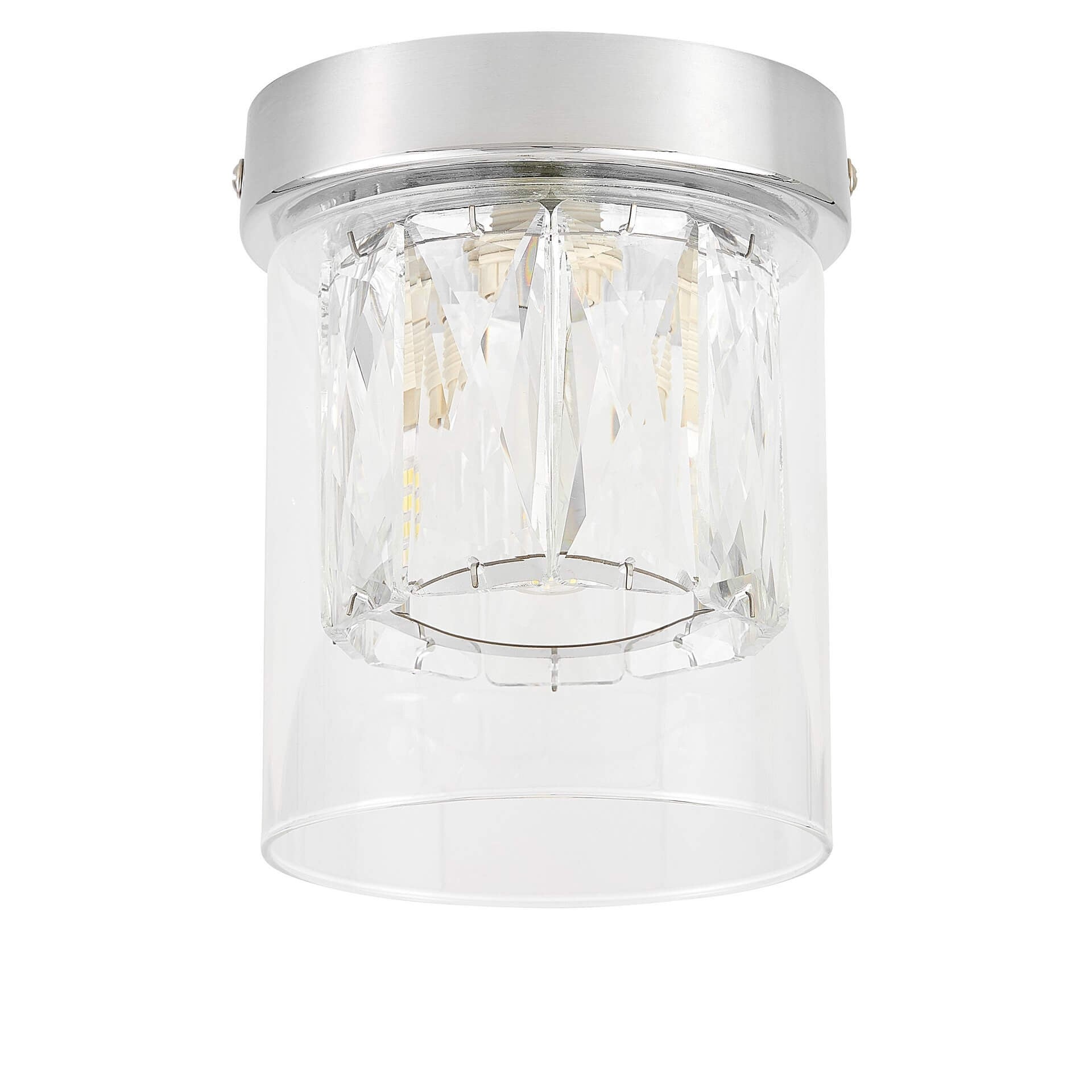 MODERN CHROME CEILING LAMP DENI - LuminaLux