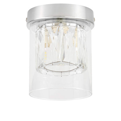 MODERN CHROME CEILING LAMP DENI - LuminaLux