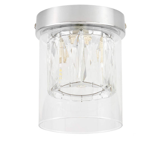 MODERN CHROME CEILING LAMP DENI - LuminaLux