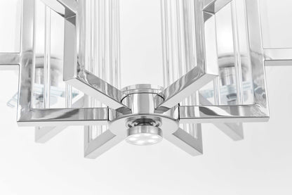 MODERN CHROME CEILING LAMP MANHATTAN W6 - LuminaLux