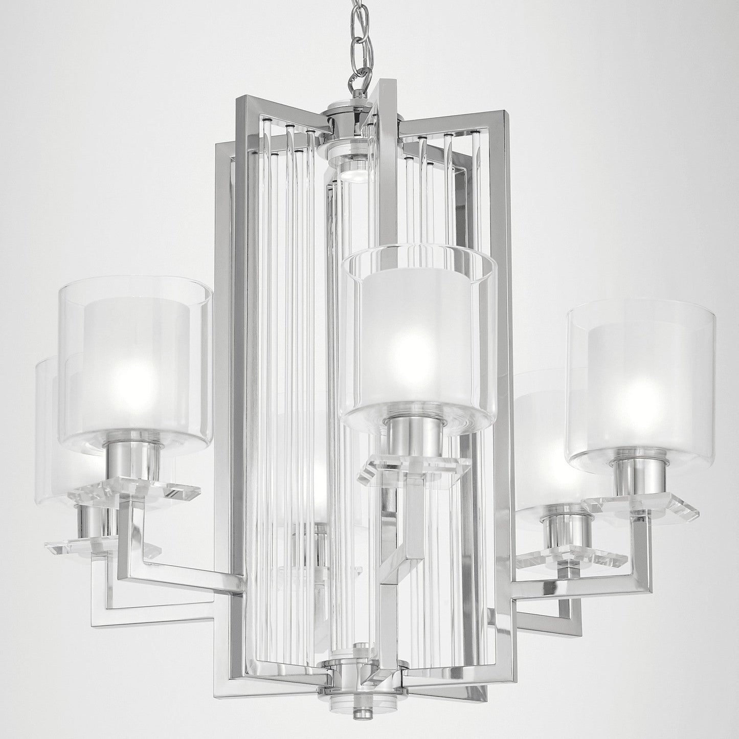 MODERN CHROME PENDANT LAMP MANHATTAN - LuminaLux