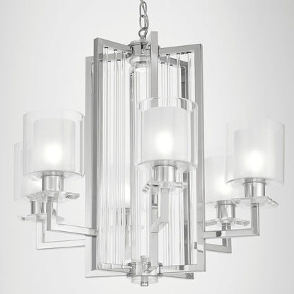 MODERN CHROME PENDANT LAMP MANHATTAN - LuminaLux