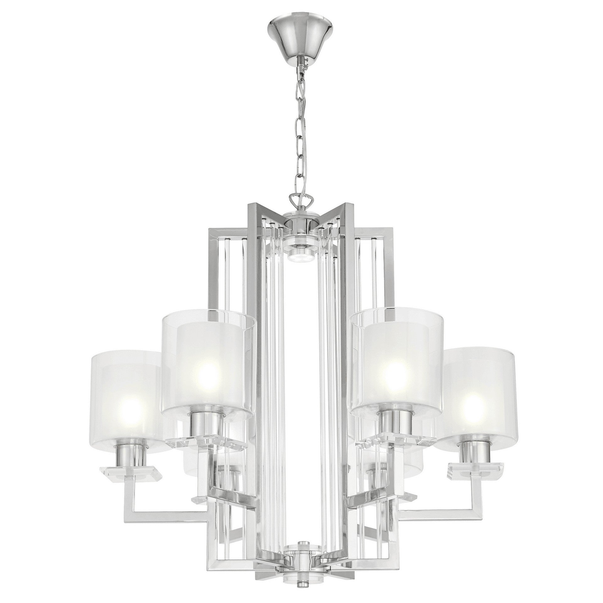 MODERN CHROME PENDANT LAMP MANHATTAN - LuminaLux