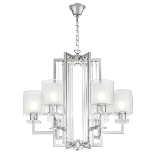 MODERN CHROME PENDANT LAMP MANHATTAN - LuminaLux