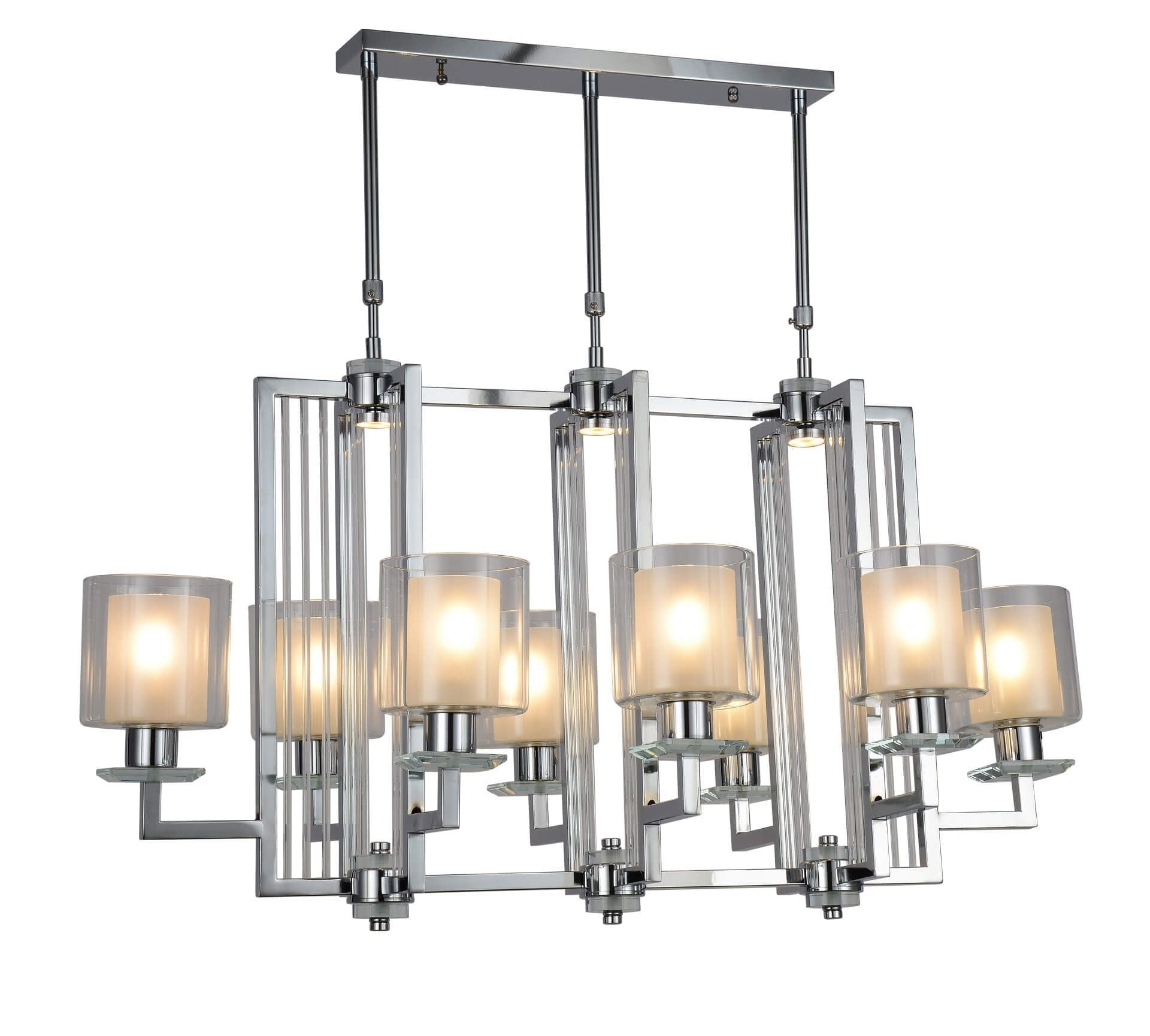 MODERN CHROME PENDANT LAMP MANHATTAN PRO - LuminaLux