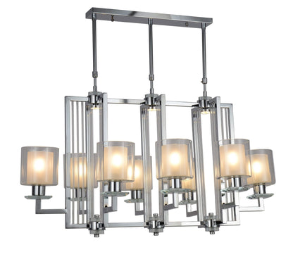 MODERN CHROME PENDANT LAMP MANHATTAN PRO - LuminaLux
