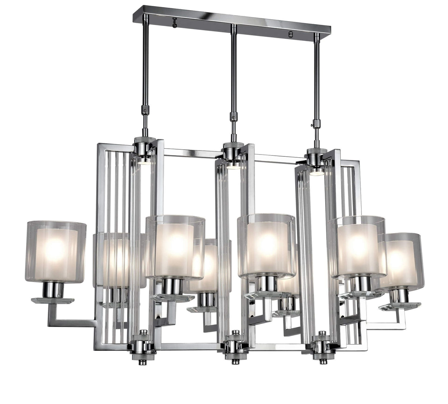 MODERN CHROME PENDANT LAMP MANHATTAN PRO - LuminaLux