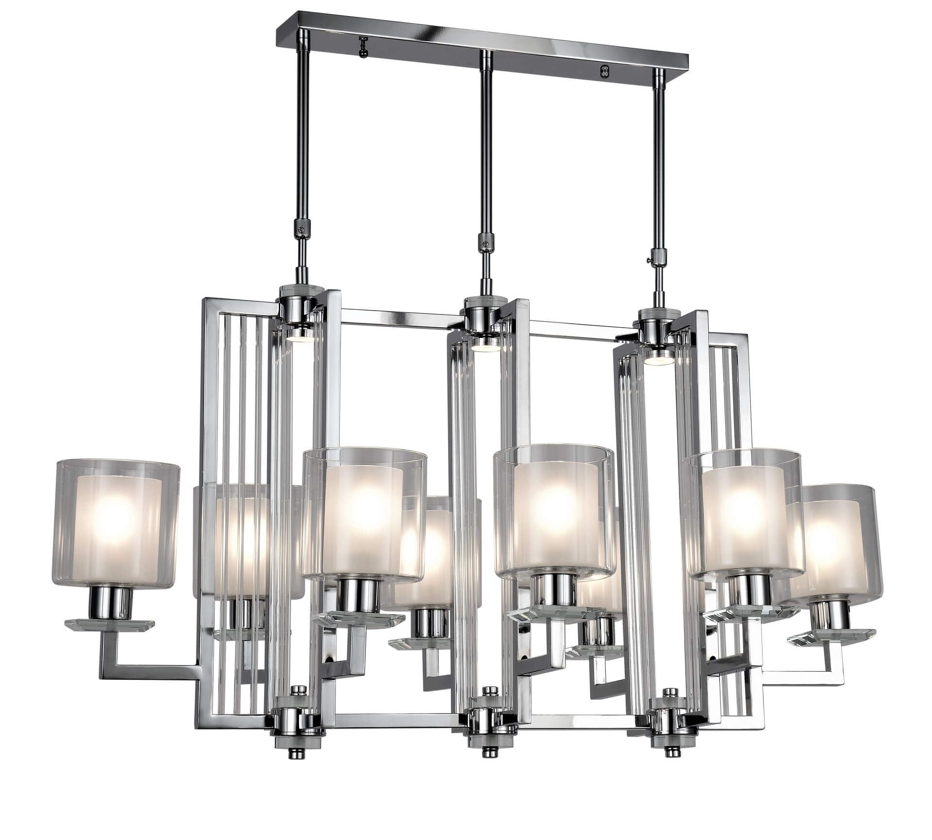 MODERN CHROME PENDANT LAMP MANHATTAN PRO - LuminaLux