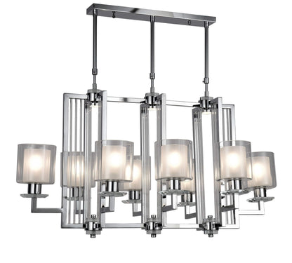 MODERN CHROME PENDANT LAMP MANHATTAN PRO - LuminaLux