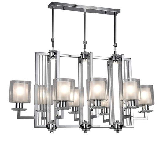 MODERN CHROME PENDANT LAMP MANHATTAN PRO - LuminaLux