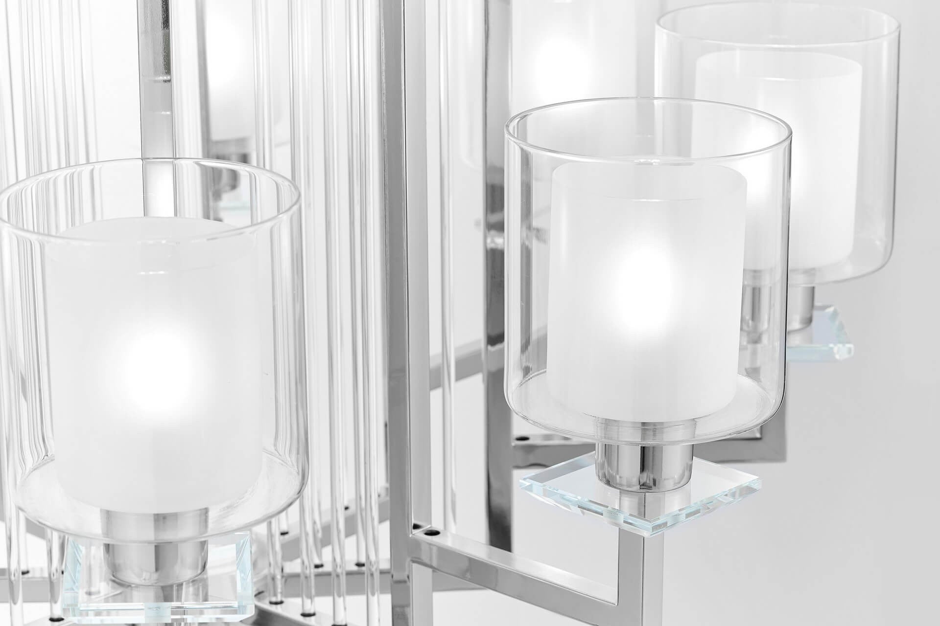 MODERN CHROME PENDANT LAMP MANHATTAN W8 - LuminaLux