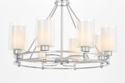 MODERN CHROME PENDANT LAMP MARIETTA W8 - LuminaLux