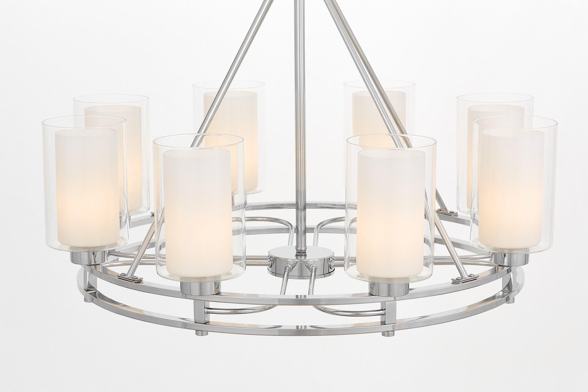 MODERN CHROME PENDANT LAMP MARIETTA W8 - LuminaLux